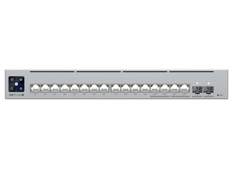 Ubiquiti UniFi Pro Max Switch 16 with 12 PoE 4x 2.5Gbps PoE++ 180W | USW-Pro-Max-16-PoE