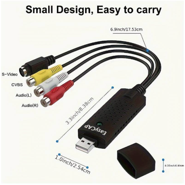 Easycap USB 2.0 Video TV DVD VHS Audio Capture Adapter
