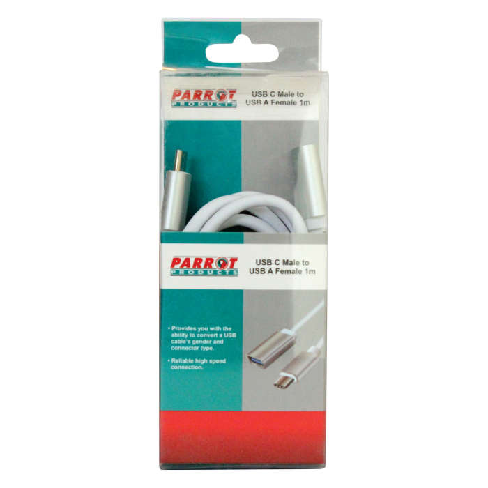 USB C Male To USB A Female Adaptor 1M