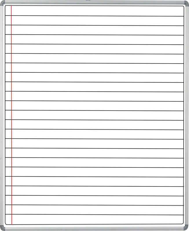 Educational Board Magnetic Whiteboard (1220*920 - White Lines - Side Panel - Option A)