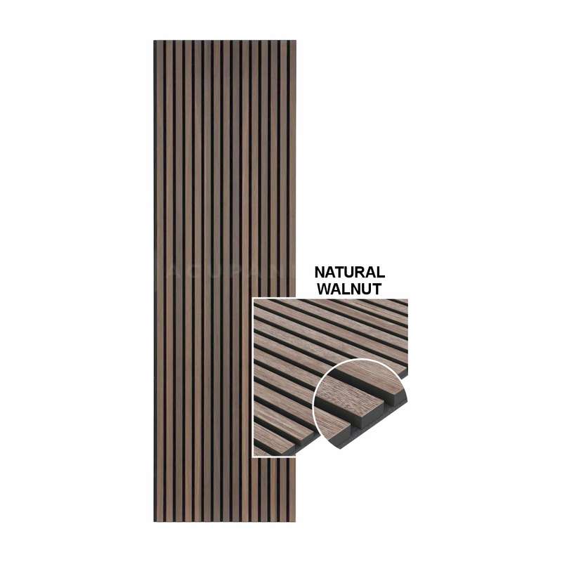 Natural Walnut Slatted Wall Panel 600 X 2400mm