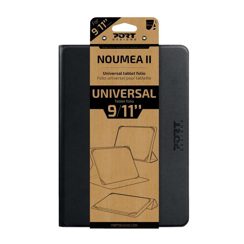Port Designs Noumea II Universal 9/11" Tablet Folio &#x2013; Black