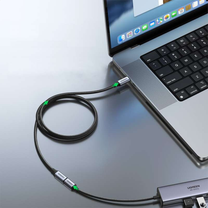 UGREEN Type-C 3.1 Gen2 Extension Cable &#x2013; 10Gbps, PD 100W (1m)