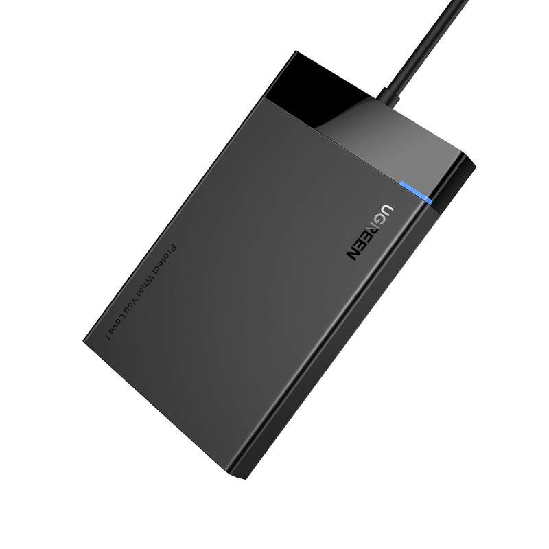 UGREEN USB 3.0 to 2.5&#x201D; SATA Hard Drive Enclosure (Non-Detachable Cable)
