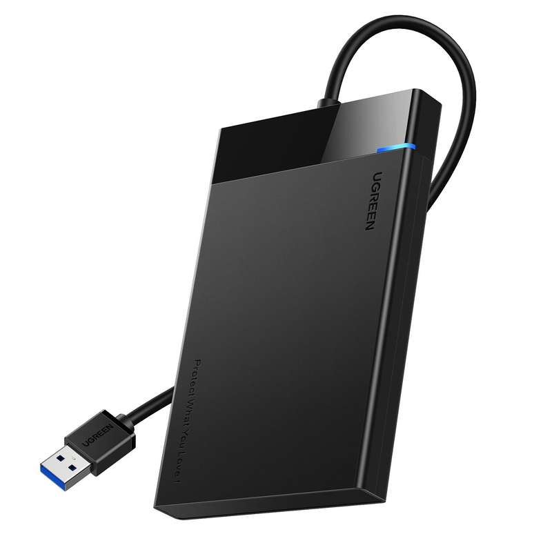 UGREEN USB 3.0 to 2.5&#x201D; SATA Hard Drive Enclosure (Non-Detachable Cable)
