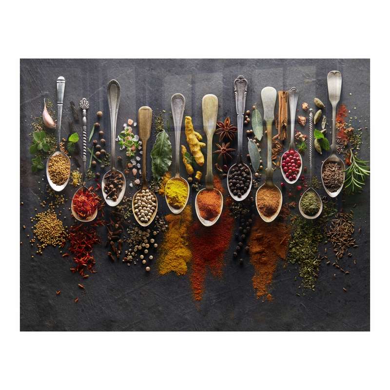 Decorative Glass Wall Tile (898 X 700 X 6mm) Spices