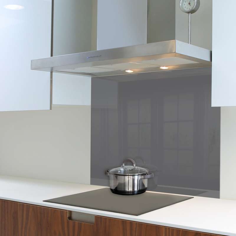 Decorative Glass Wall Tile (898 X 700 X 6mm) Gun Metal
