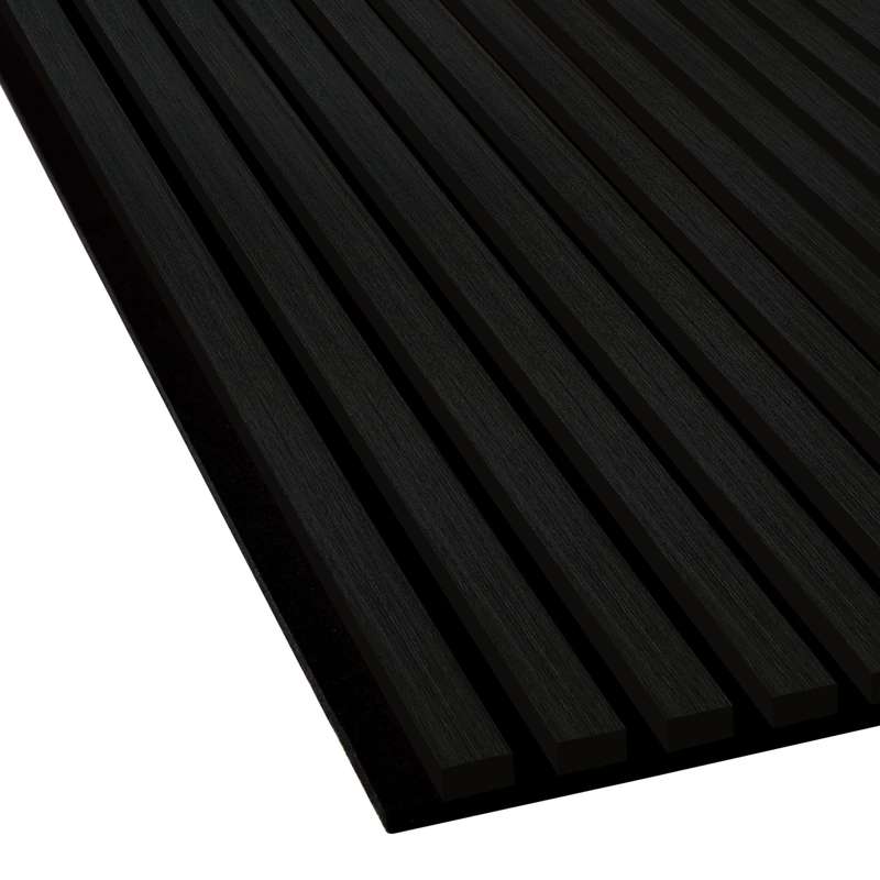 Slatted wall panel 600 x 2400 - Black Wood