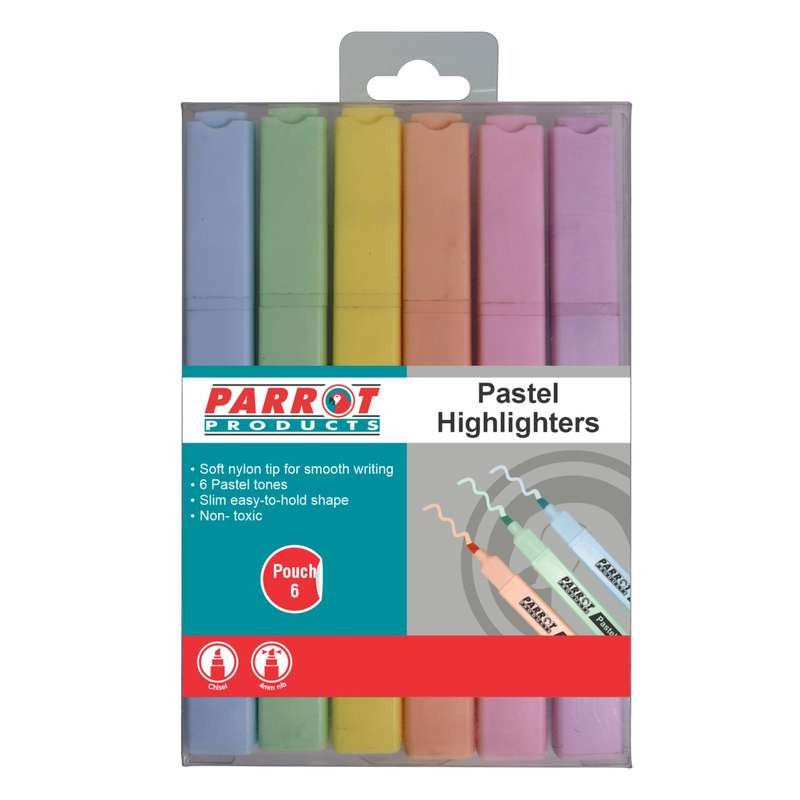 Marker Highlighter Pastel Assorted Pouch 6