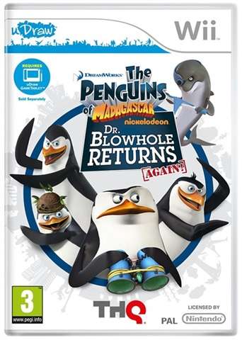 The Penguins Of Madagascar Dr. Blowhole Returns Again uDraw : Wii
