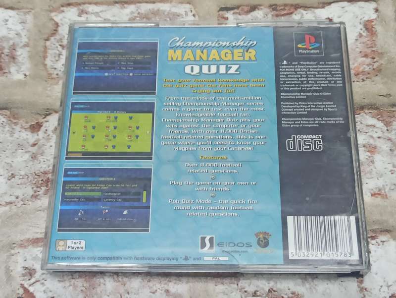 Championship Manager Quiz : PS1 PAL