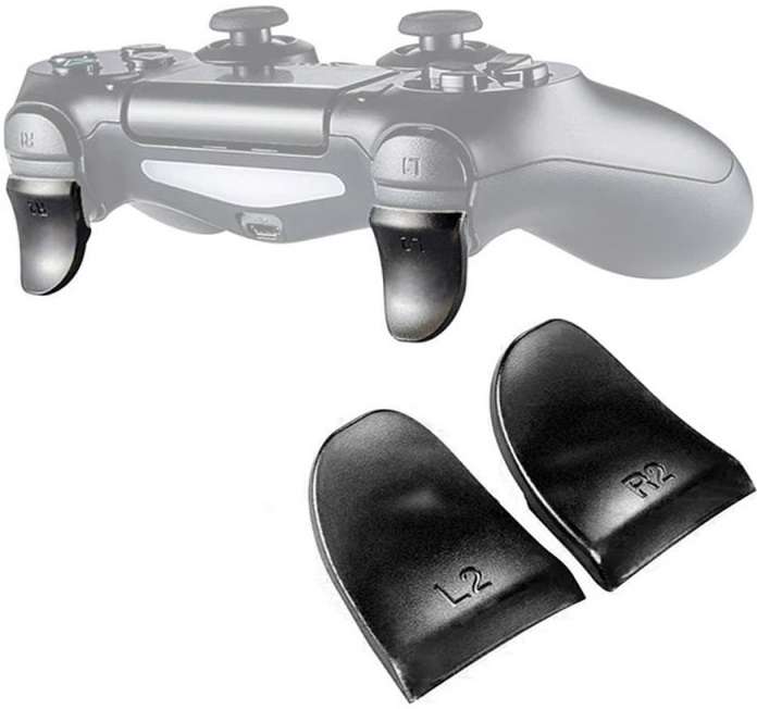 Analog Caps and Extended Triggers Black : PS4 (New)