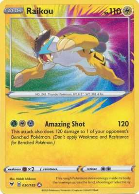 Raikou 050/185 Amazing Rare - Pokemon Vivid Voltage