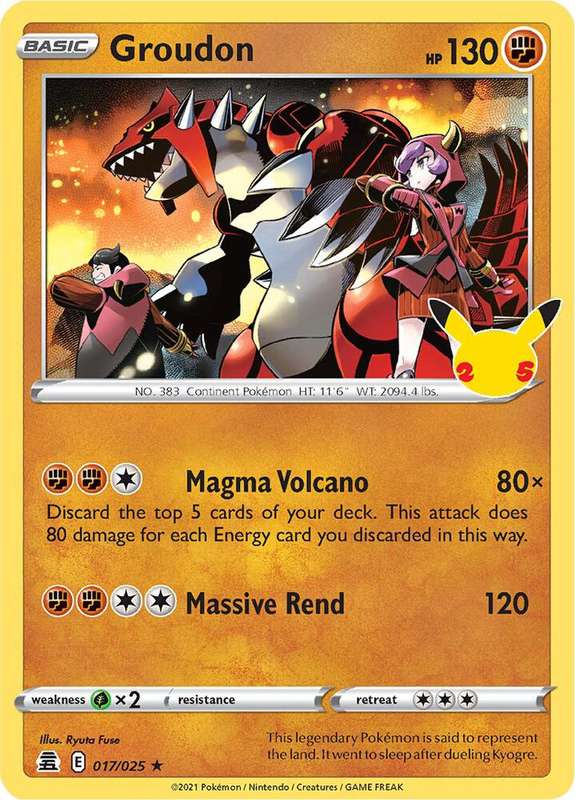 Groudon 017/025 - Pokemon Celebrations (25th)