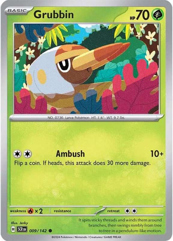 Grubbin 009/142 - Pokemon Stellar Crown