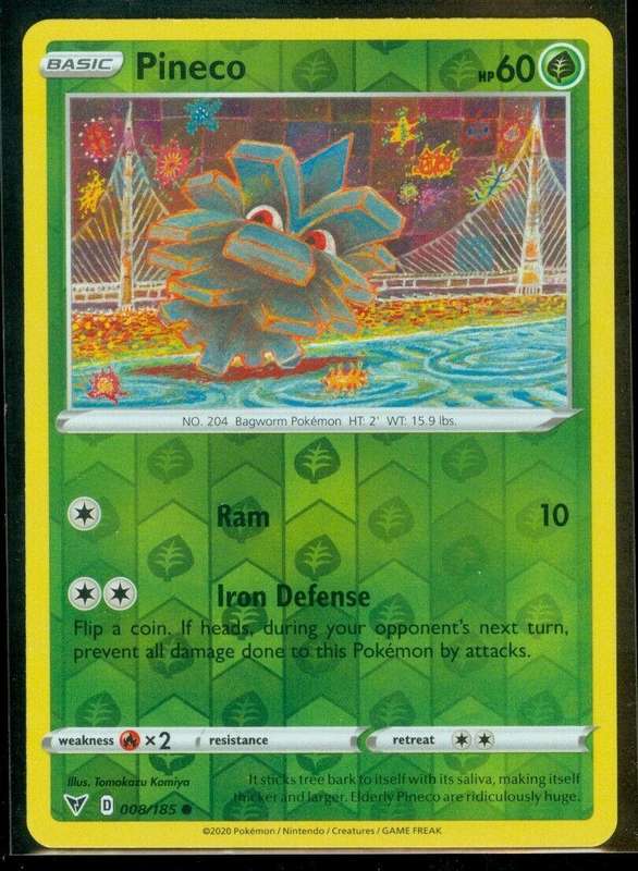Pineco Reverse Holo 008/185 - Pokemon Vivid Voltage