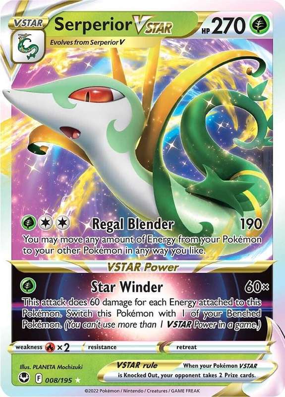 Serperior Vstar 008/195 - Pokemon Silver Tempest