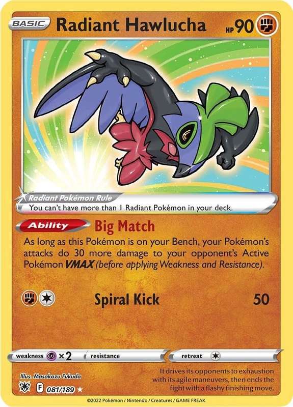 Radiant Hawlucha 081/189 - Pokemon Astral Radiance
