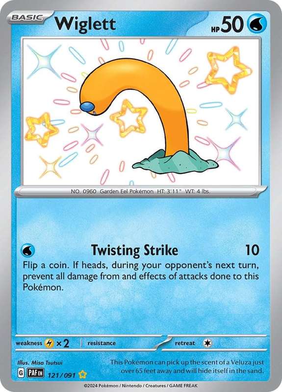 Wiglett 121/091  Pokemon Paldean Fates