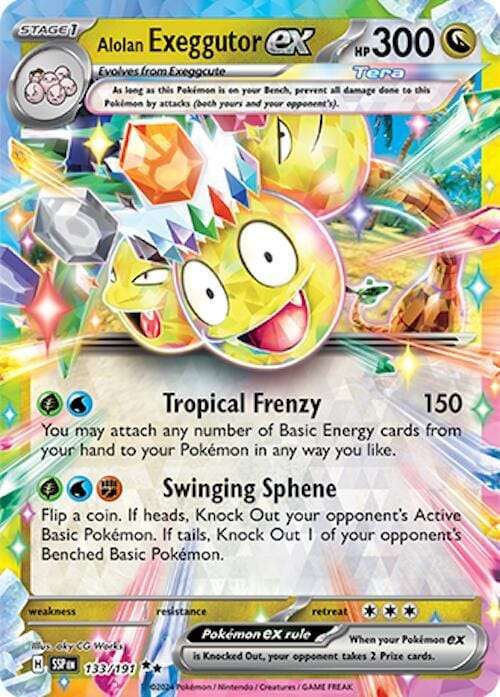 Alolan Exeggutor EX 133/191 - Pokemon Surging Sparks