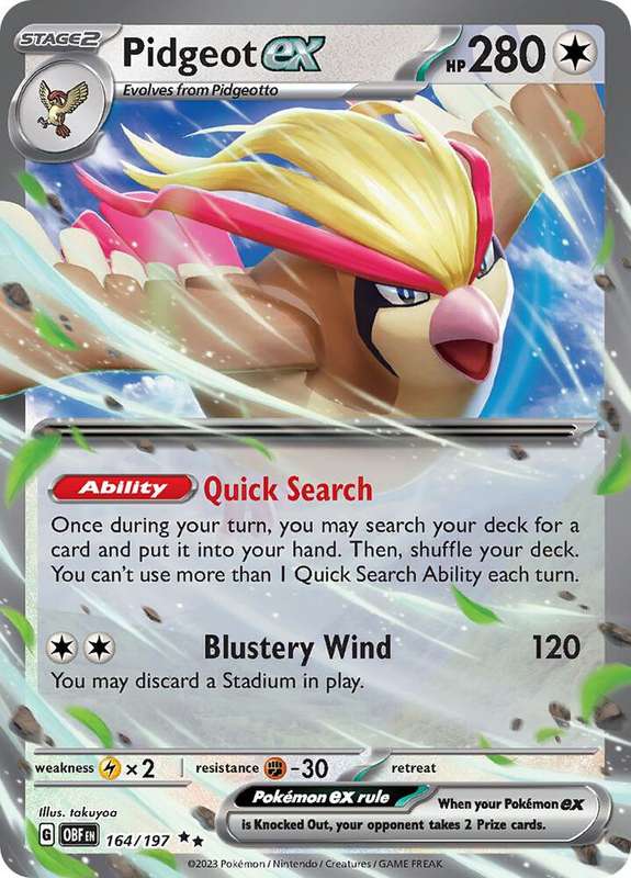 Pidgeot ex 164/197 - Pokemon Obsidian Flames
