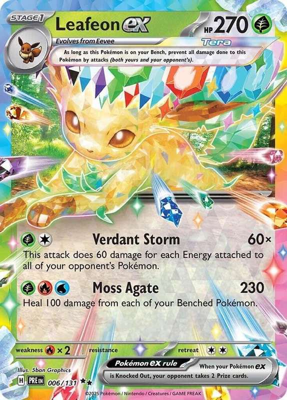 Leafeon ex 006/131 - Pokemon Prismatic Evolutions