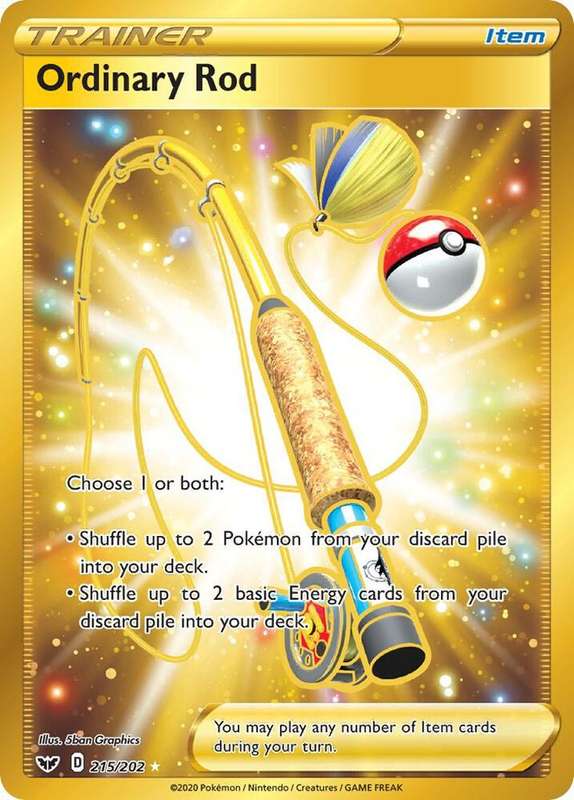Trainer Ordinary Rod 215/202 - Pokemon Sword & Shield Base Set