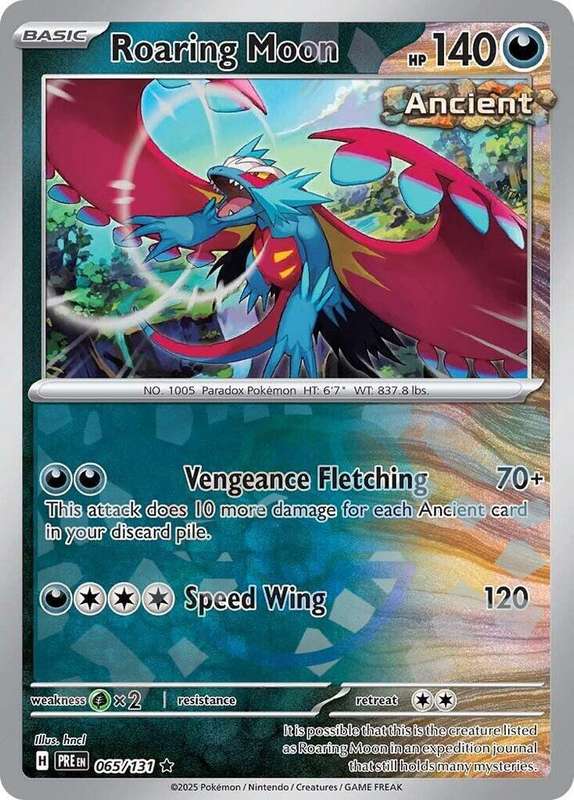 Roaring Moon 065/131 Masterball Pattern - Pokemon Prismatic Evolutions