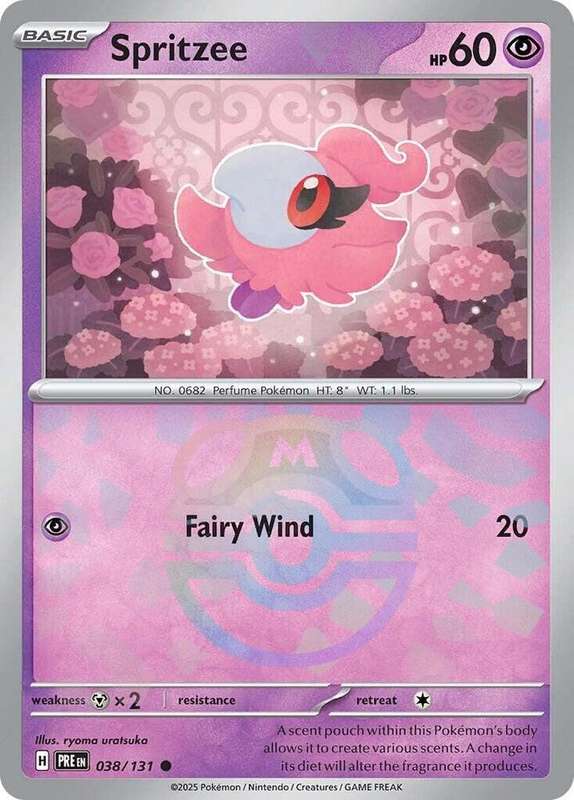 Spiritzee 038/131 Masterball Pattern - Pokemon Prismatic Evolutions