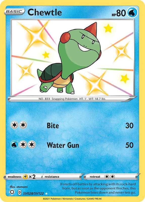 Chewtle SV028/SV122 - Pokemon Shining Fates Shiny Vault