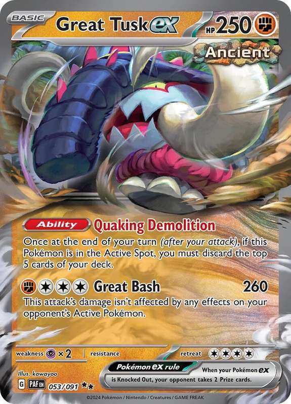 Great Tusk EX 053/091 - Pokemon Paldean Fates