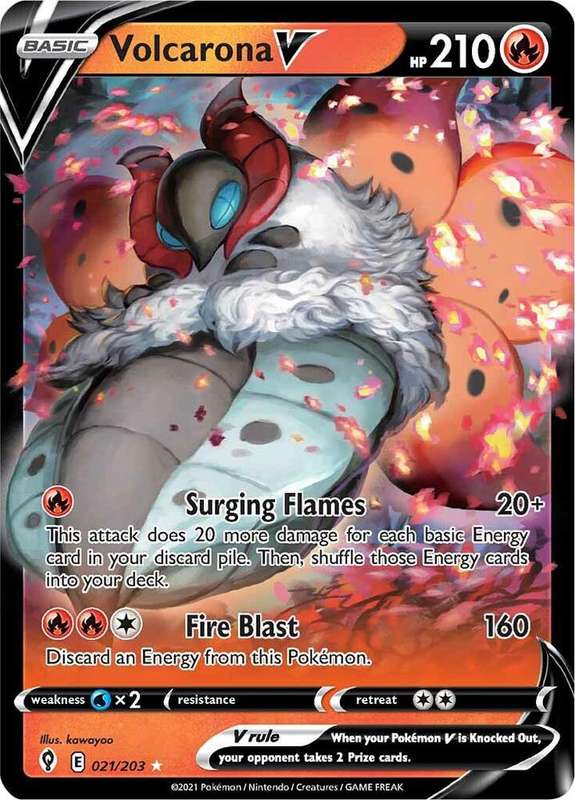 Volcarona V 021/203 - Pokemon Evolving Skies