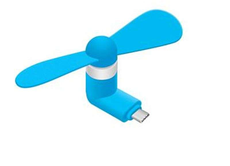 Portable USB-C Fan (works with most Smart Phones with USB-C) Blue
