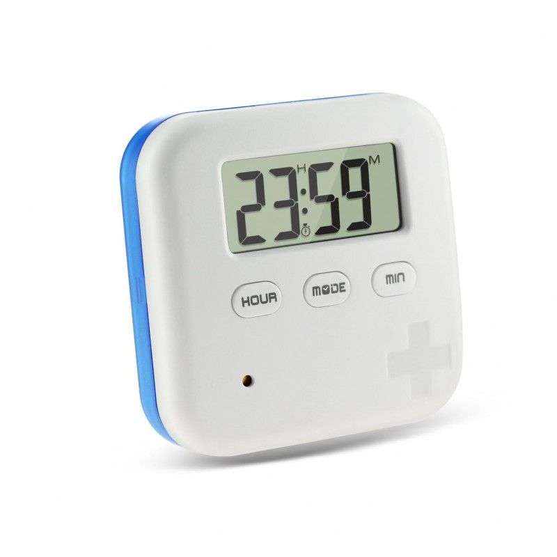 Pill Box Organizer with Electronic Timer and Alarm Reminder (4 x Seperated Medicine Compartments)