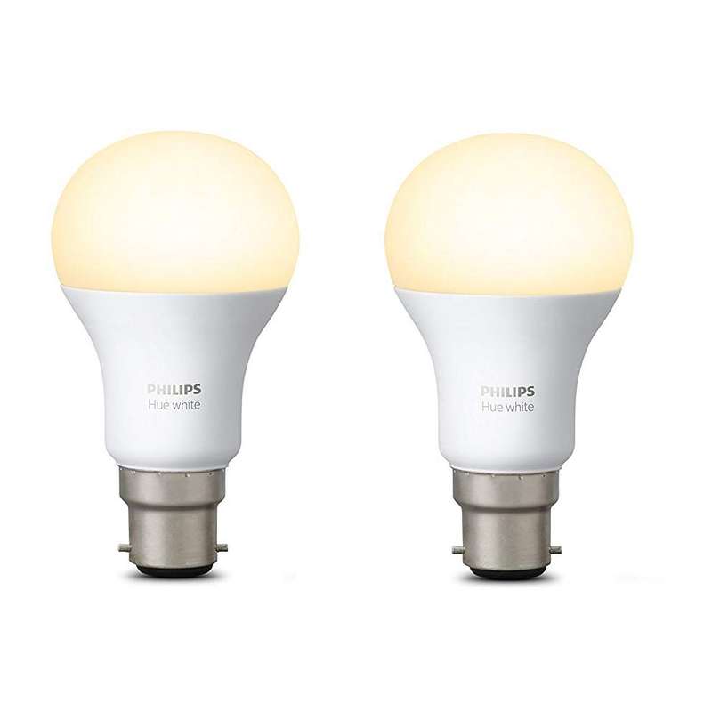 Philips Hue White Wireless LED Light Bulb 9W 806LM B22 (Works with Alexa Google Assistant HomeKit...