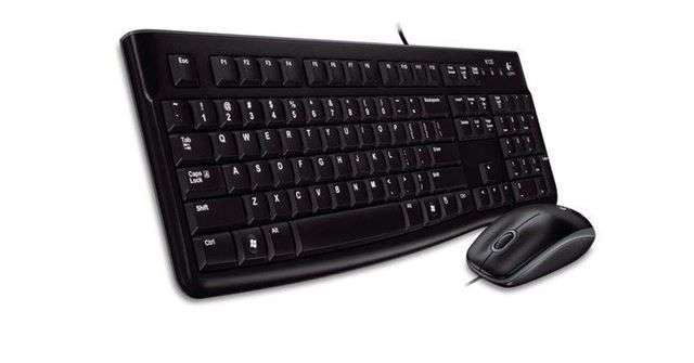 Logitech LT920002562 Corded Keyboard and Mouse -  Black - Logitech