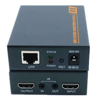 PAWTEK HDMI Extender Transmitter + Receiver Kit (Up to 60M) Over Single Cat5e/6  Bidirectional IR