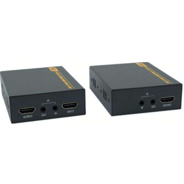 PAWTEK HDMI Extender Transmitter + Receiver Kit (Up to 60M) Over Single Cat5e/6  Bidirectional IR
