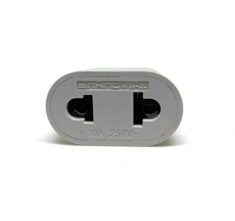 South African European to USA 2 Pin Power Plug Adapter Converter (2 Flat-Pin Plug)
