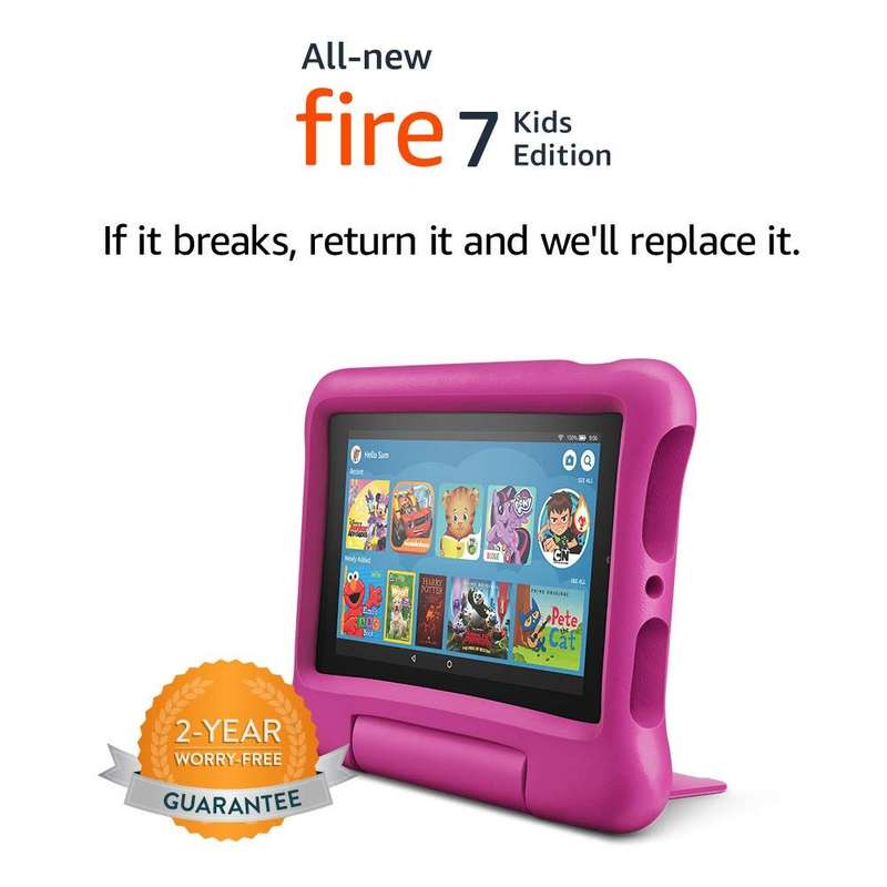 All-New AMAZON Fire 7 Kids Edition Tablet (9th Gen) 7" Display - 16GB with Kid-Proof Case - Kindle
