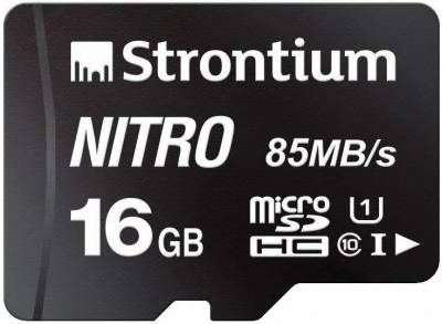 Strontium SRN16GTFU1QR 16GB Nitro Micro SD Card Up To 85MB/s
