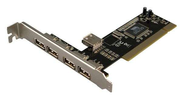 Mecer PCI 4 Port + 1 Internal USB2.0 Card - Mecer