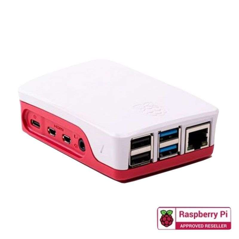 Raspberry Pi 4 Case - White/Red