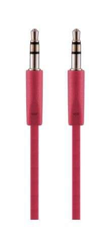 Pro Bass Chain Series Blister Flat Auxiliary Cable- Red - Pro Bass