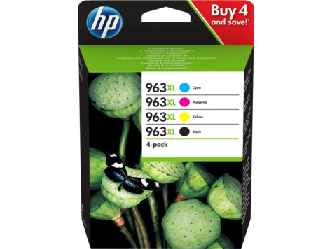 HP 963XL 4-pack High Yield Black/Cyan/Magenta/Yellow Original Ink Cartridges - HP