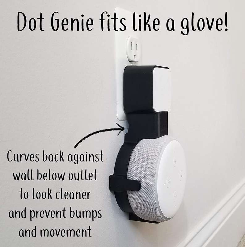 Dot Genie Amazon Echo Dot 3rd Gen Wall Mount Black