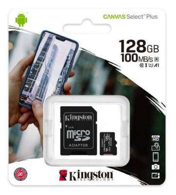 Kingston Canvas Select Plus 128GB miCroSDXC Memory Card - Kingston