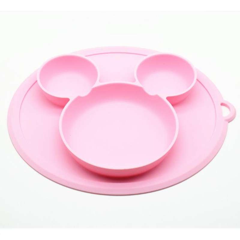 Silicone Plate for Baby Light Pink