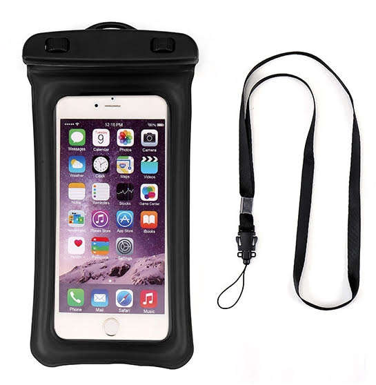 Waterproof Smartphone Case (Max Cellphone size 6.5) Black