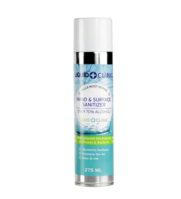 LIQUID CLINIC Hand & Surface Disinfectant Sanitizer  70% Alcohol - 275ml